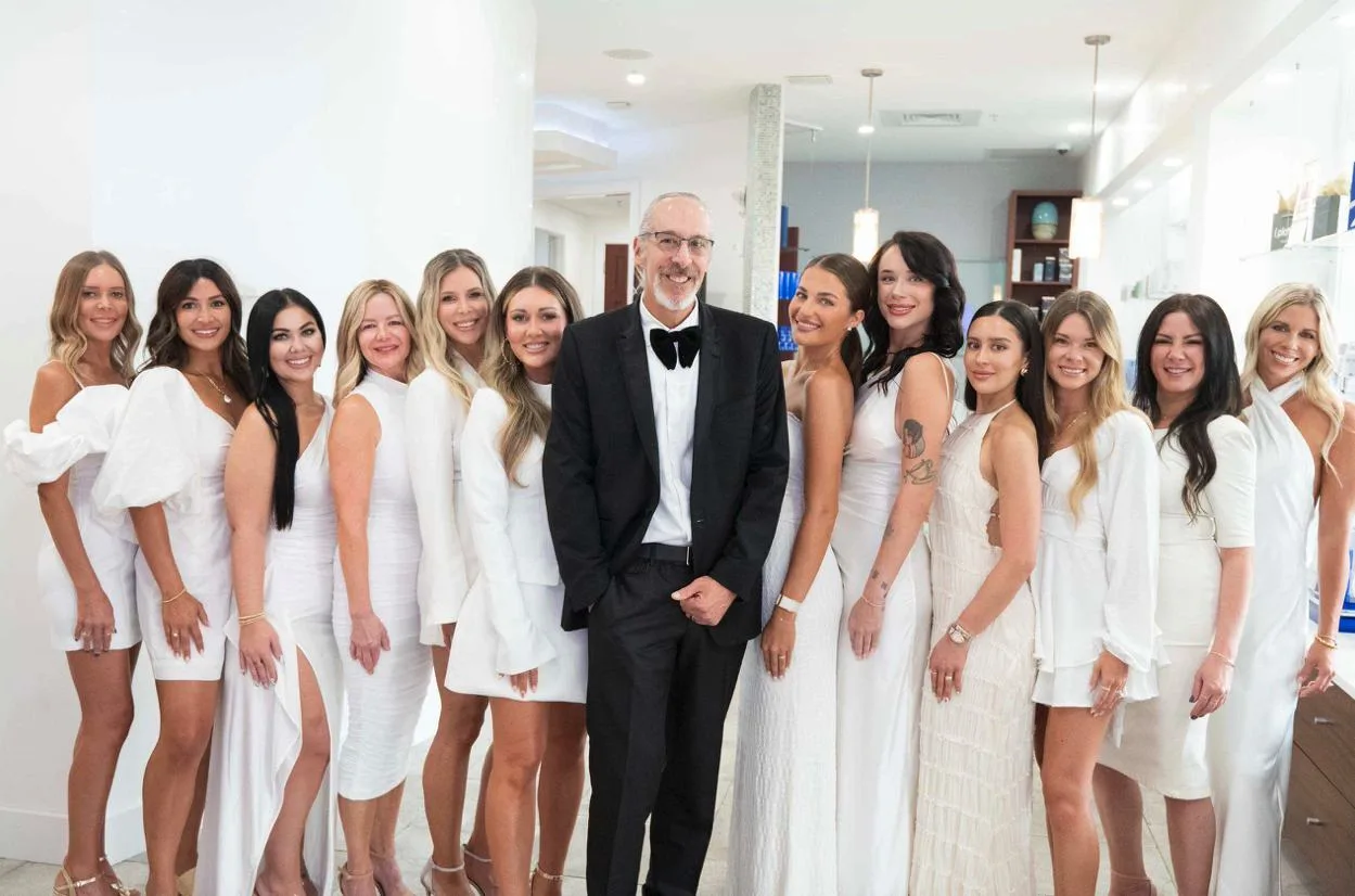 Steven F Weiner, MD and the Aesthetic Clinique provider team at a previous anniversary open house in Santa Rosa Beach