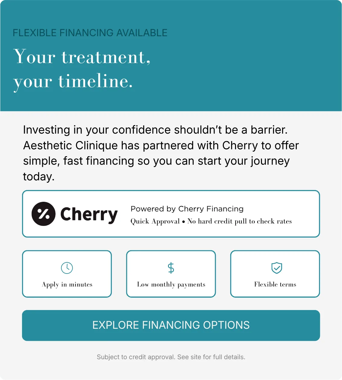 financing popup